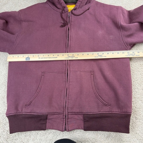 Diamondback Work Wear Men's Purple Fleece Lined Zip Up Hoodie Jacket XL - Picture 5 of 8